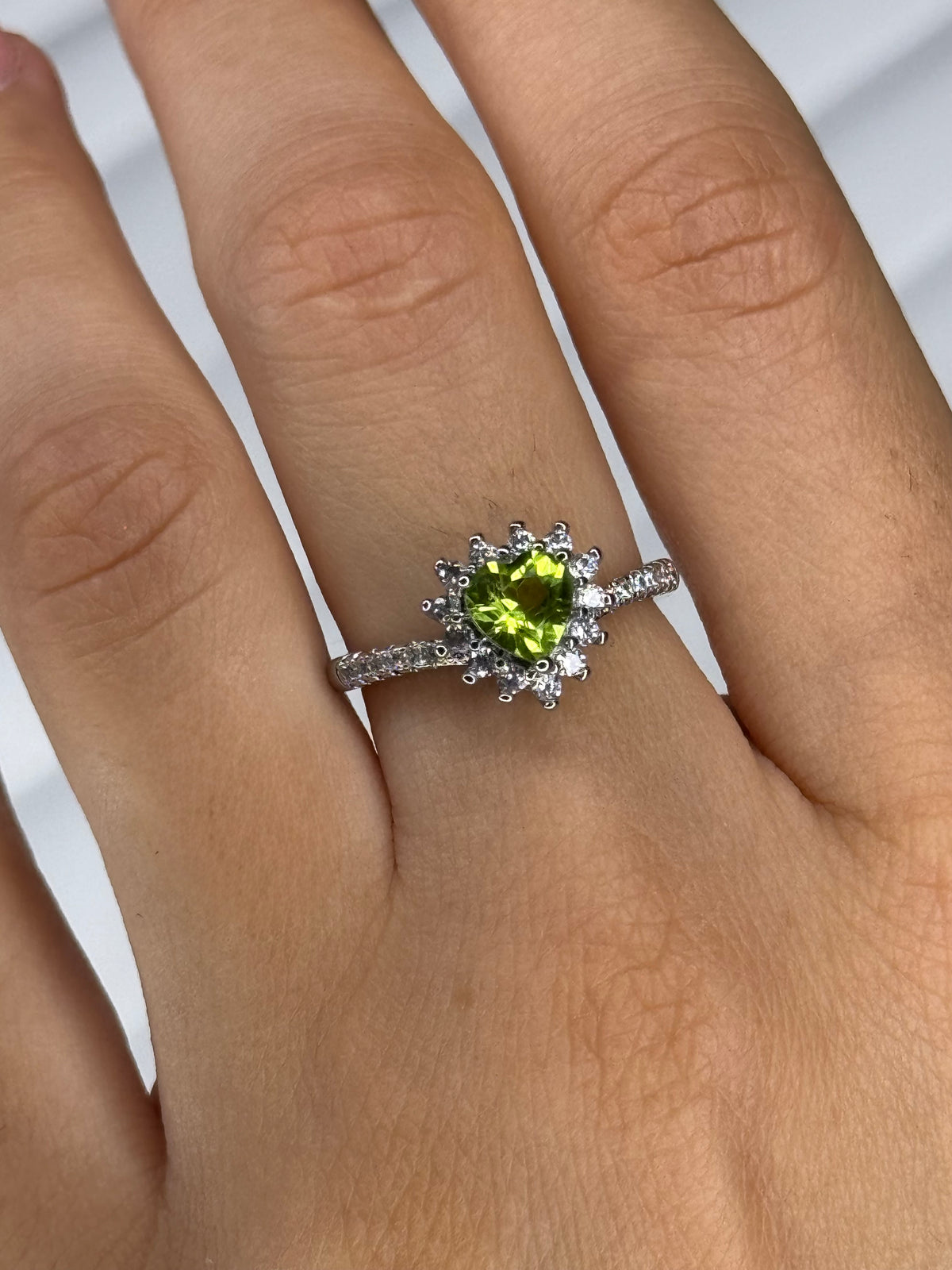 Anello Regolabile con Peridoto - Rame