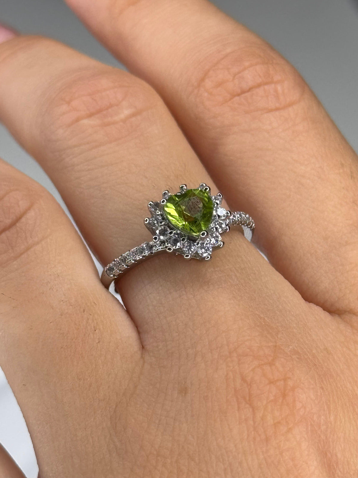 Anello Regolabile con Peridoto - Rame