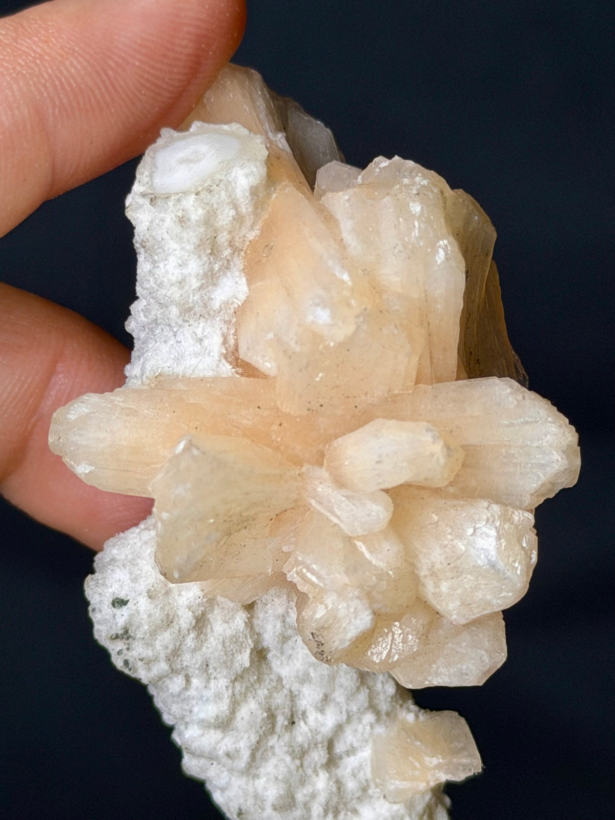 Stilbite pesca su mordenite