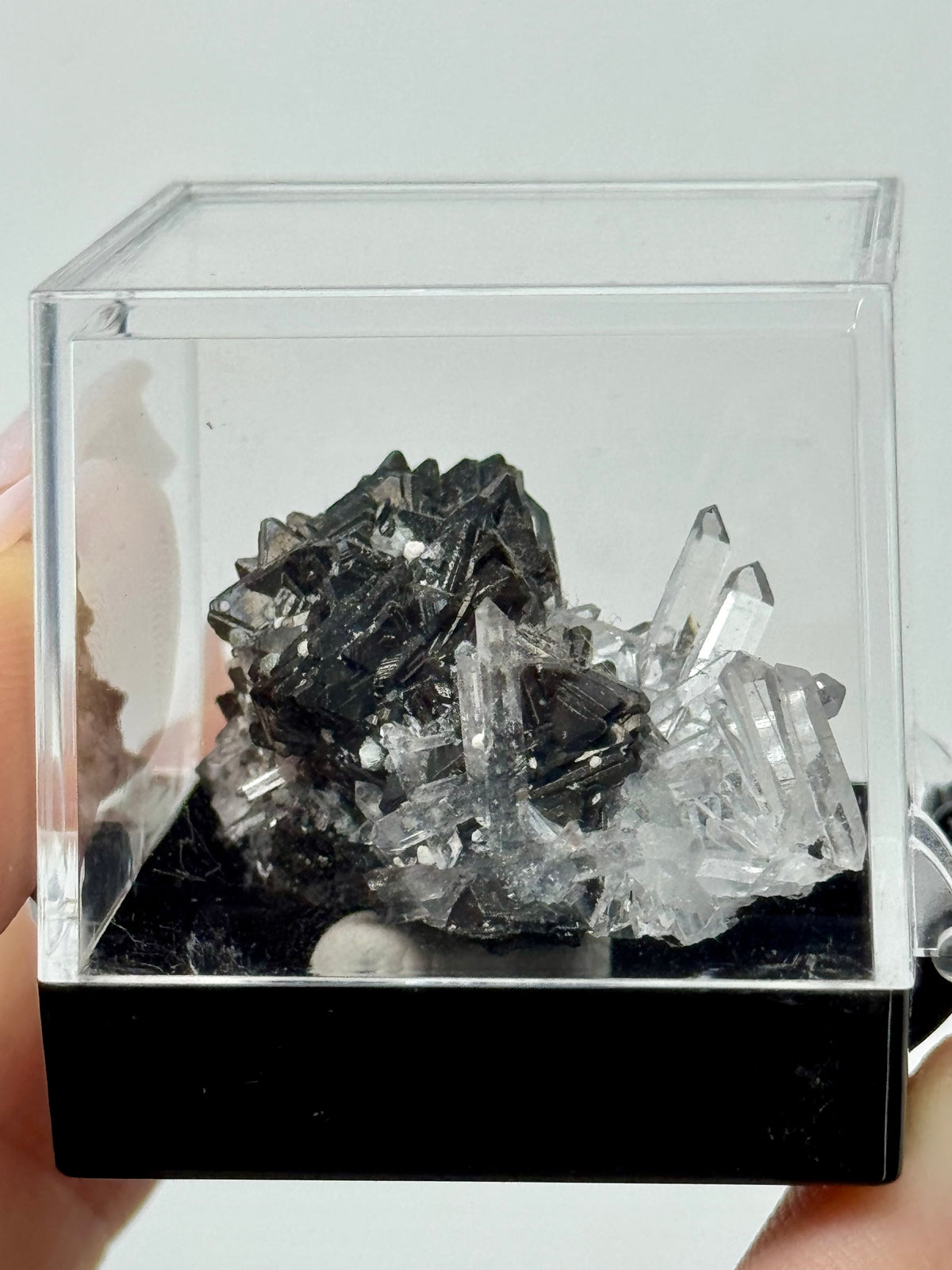 Cluster di Quarzo, Galena e Sfalerite Nera