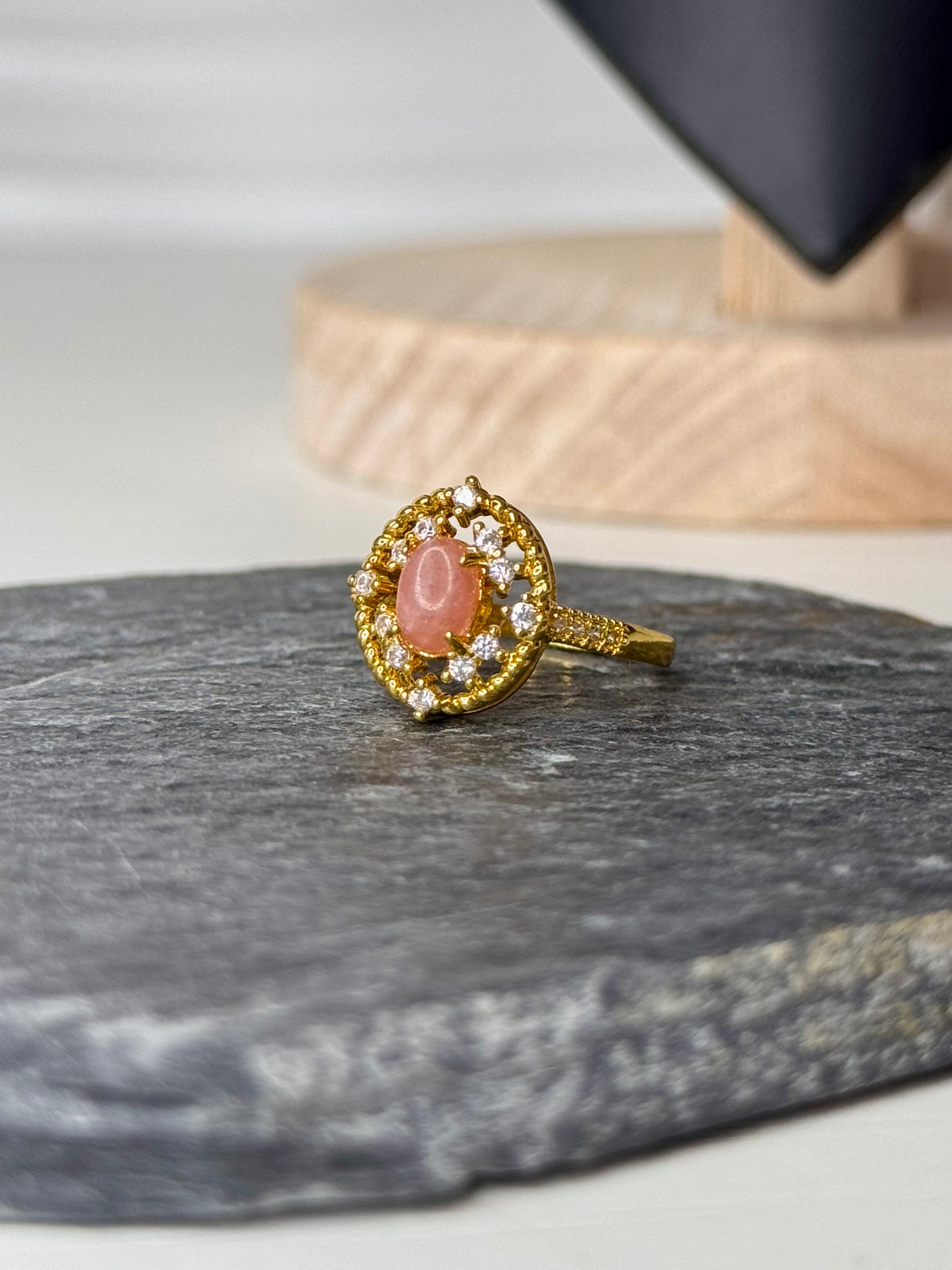 Anello Regolabile con Rodocrosite - Rame