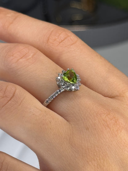Anello Regolabile con Peridoto - Rame