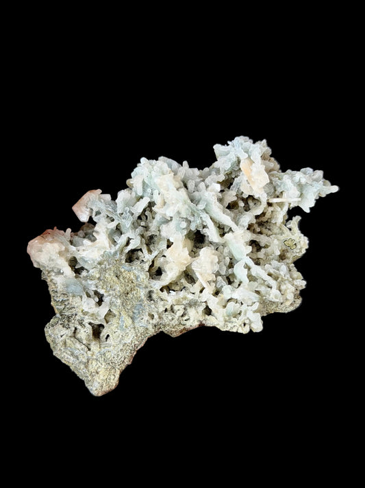 Calcedonio stalattitico Sugar con stilbite rosa