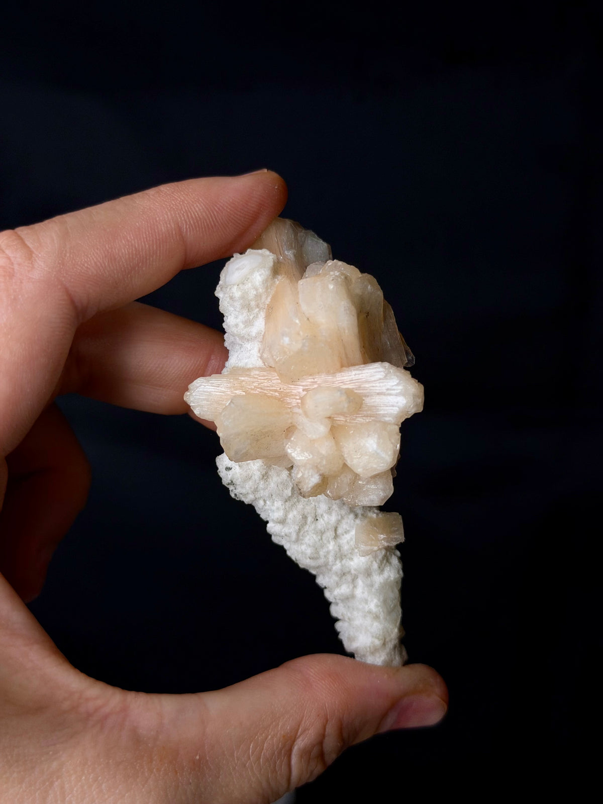 Stilbite pesca su mordenite
