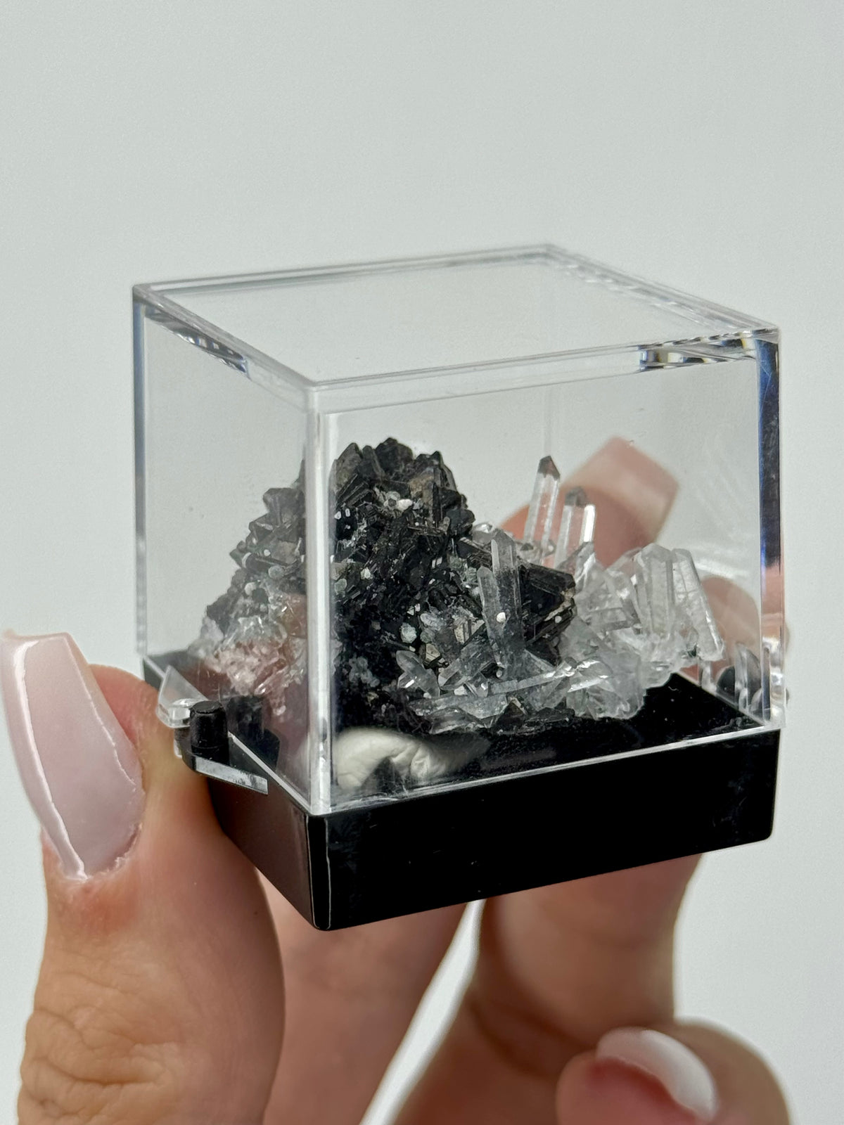 Cluster di Quarzo, Galena e Sfalerite Nera