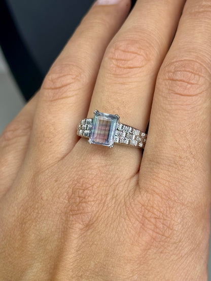 Anello Regolabile con Fluorite - Rame